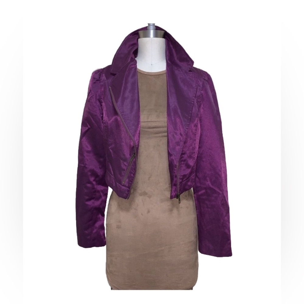 Cropped Purple Magenta Jacket